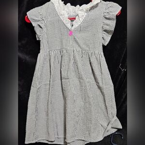 Striped Black and White Kids Dress  Size 4